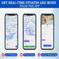App interface displaying real-time pet location updates