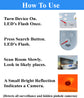 Instructions for using the LED flashlight on the detection pendant
